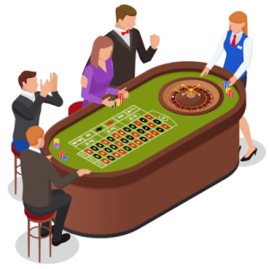 Gente jugando a la ruleta